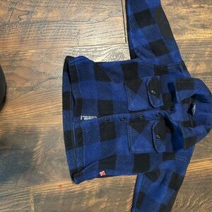 OshKosh B'gosh Blue and Black Checkered Jean Jacket